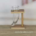 beer glass with wood base in gift box